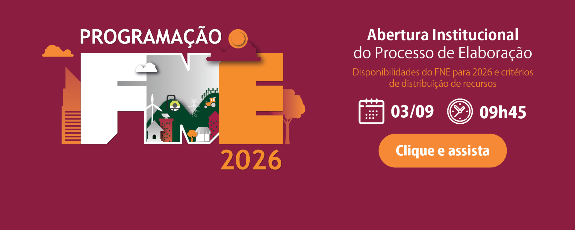 Clique e acompanhe a Programação FNE 2026,